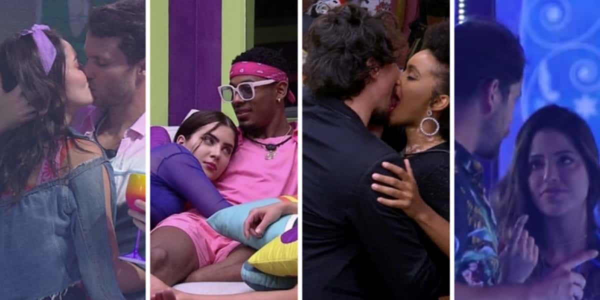 Casais que foram formados durante o BBB22 (Imagem: Montagem)