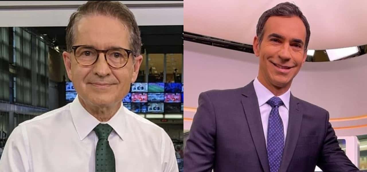 Carlos Tramontina anunciou substituta de César Tralli no Jornal Hoje- Foto: Montagem/TV Foco