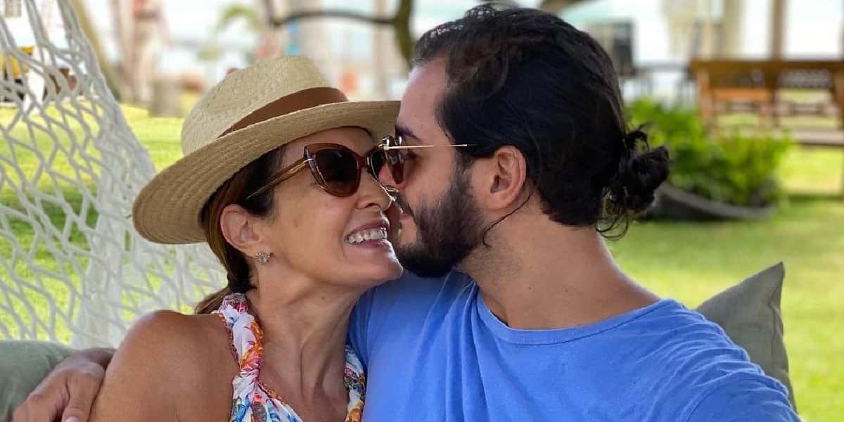 Fátima Bernardes ao lado de Túlio Gadelha (Foto: Divulgação)