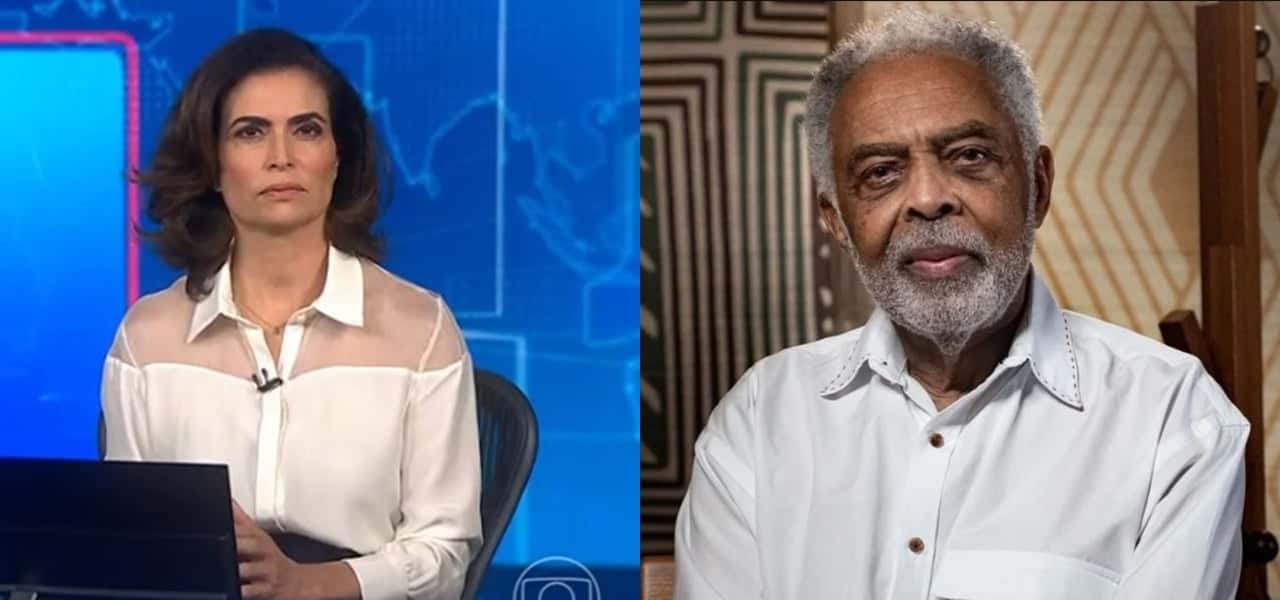 Giuliana Morrone deu notícia sobre Gilberto Gil no Jornal Nacional- Foto: Montagem/TV Foco