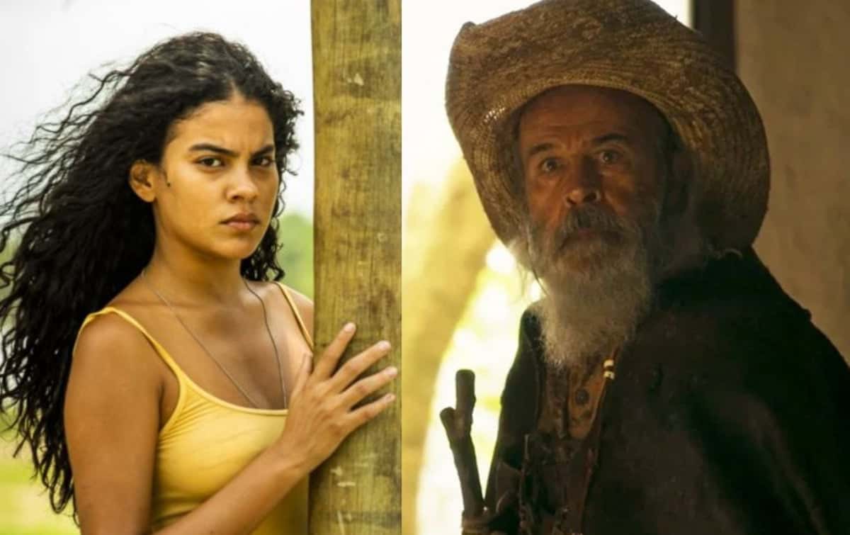 Osmar Prado como o Velho do Rio em 'Pantanal'; guardião vingará a morte de Maria (Juliana Paes) (Foto: Reprodução / Globo)