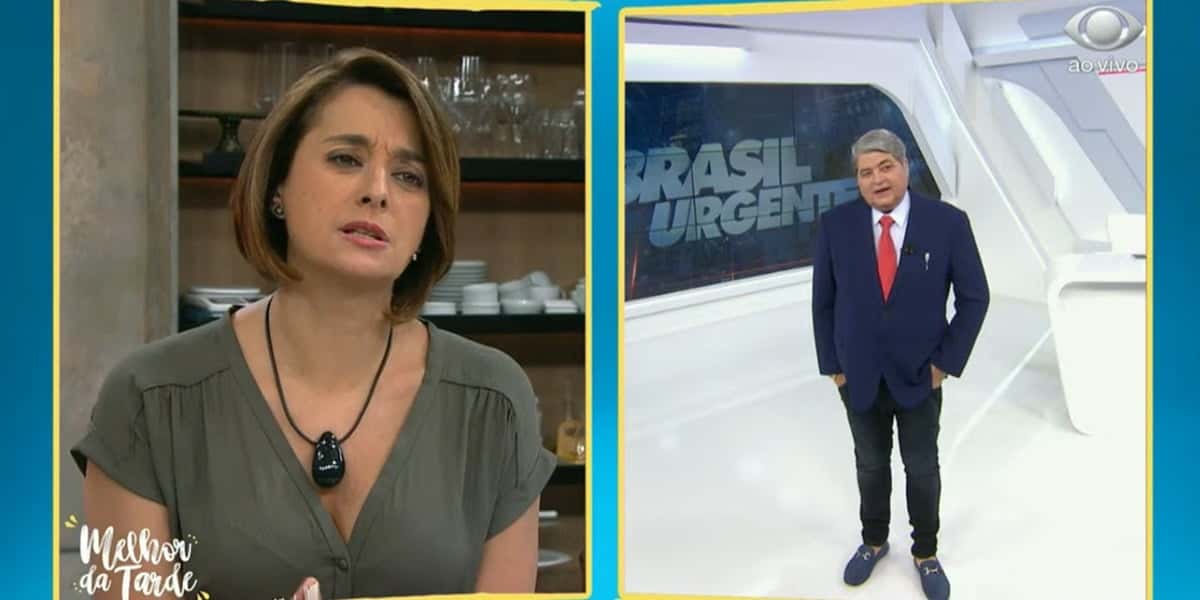 Catia Fonseca e Datena (Foto: Reprodução / Band)