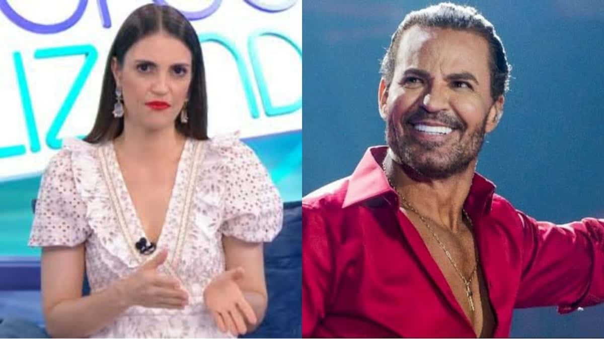 Chris Flores cooca Eduardo Costa contra a parede (Montagem/ Reprodução)