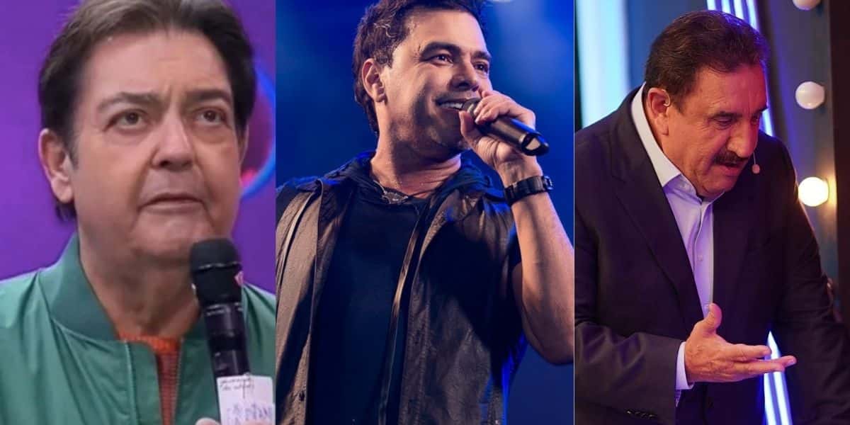 Faustão, Zezé Di Camargo e Ratinho (Reprodução)