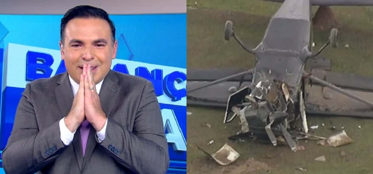 Gottino noticiou queda de avião no interior de São Paulo- Foto: Montagem/TV Foco