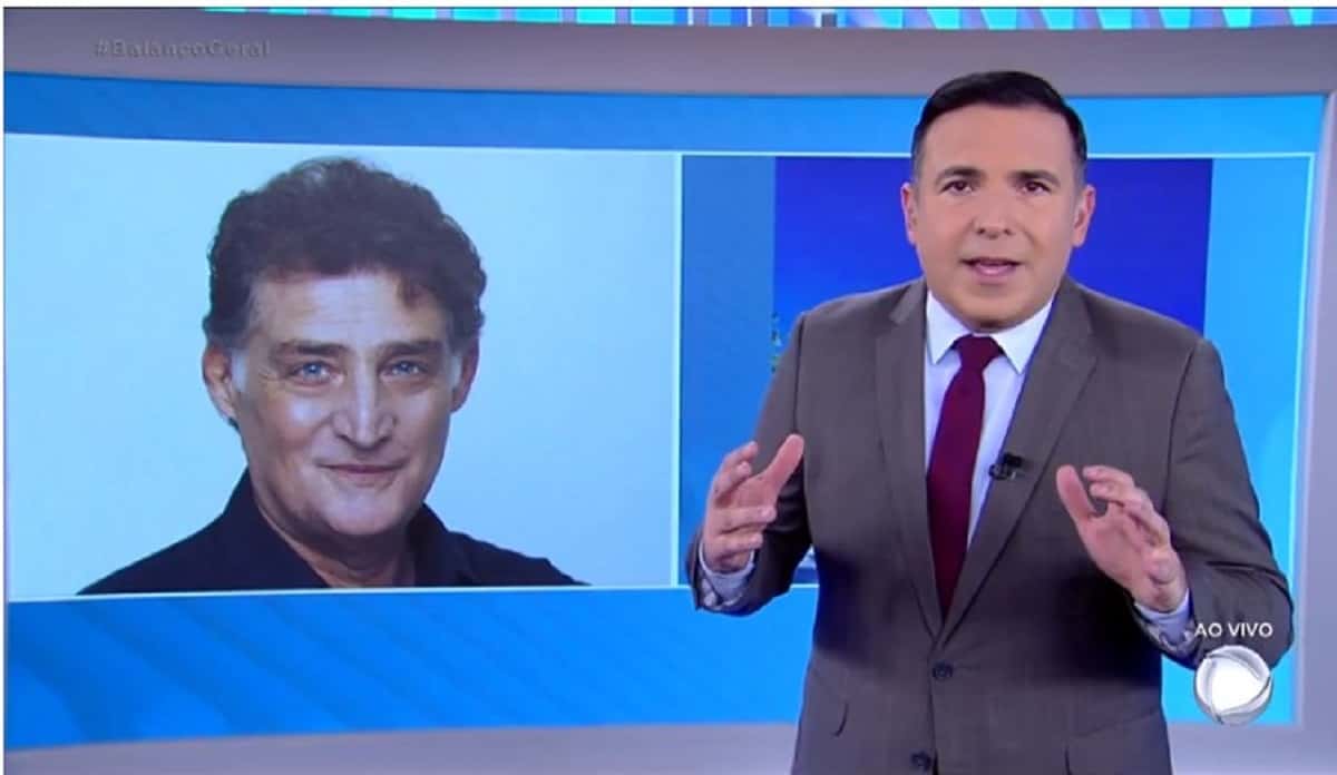 Gottino parou o Balanço Geral para falar sobre uma tragédia na família de Giuseppe Oristanio, famoso ator da Record- Foto: Reprodução/Record