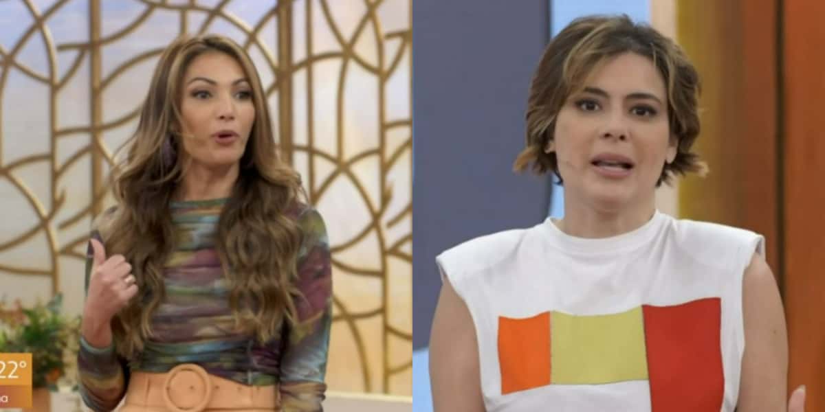 Patrícia Poeta e Michelle Loreto no "Encontro" (Foto: Reprodução/TV Globo)