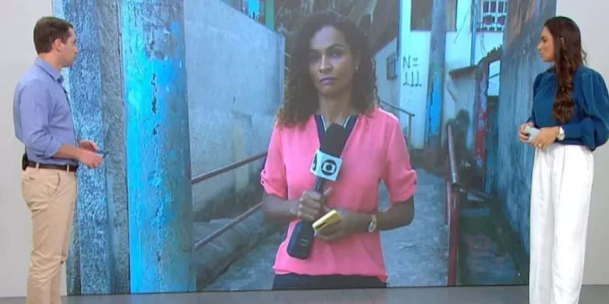 Daniela Carla em reportagem durante o Bom dia Espirito Santo (Reprodução: TV Gazeta)