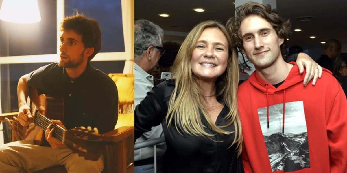 Felipe Ricca com sua mãe Adriane Esteves (Reprodução: Montagem TV Foco)