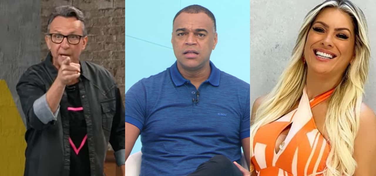 Neto, Denilson e Renata Fan- Foto: Montagem/TV Foco