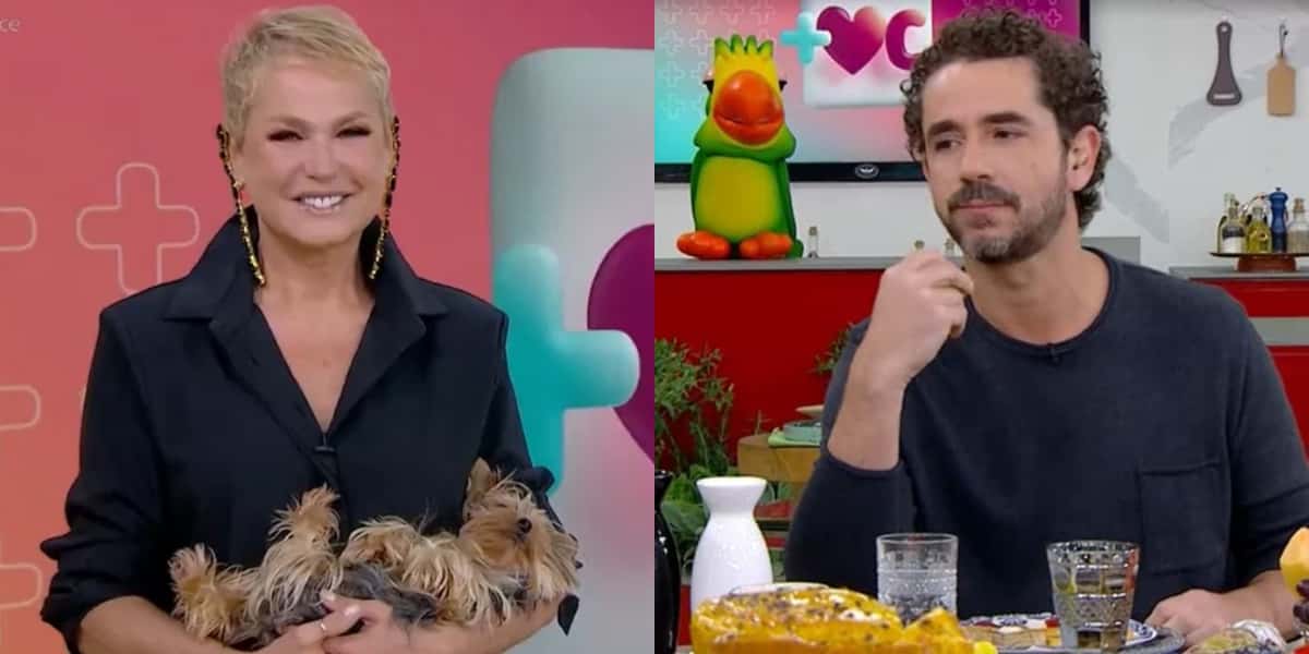 Xuxa e Felipe Andreoli no Mais Você (Imagem: Montagem/TV Foco)