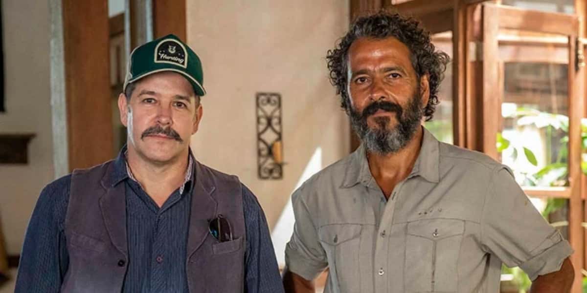 Murilo Benício como Tenório e Marcos Palmeira como José Leôncio em "Pantanal" (Foto: Divulgação/TV Globo)