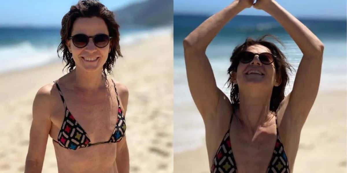 Vera Zimmermman em praia no Rio de Janeiro (Reprodução - Instagram)