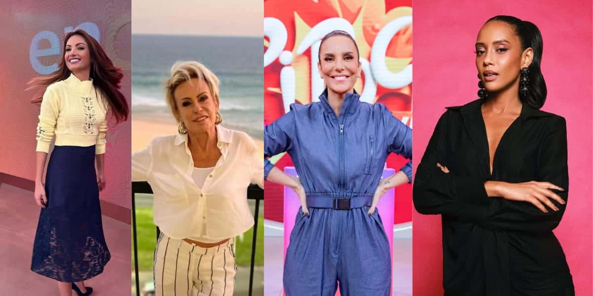 Patrícia Poeta, Ana Maria, Ivete Sangalo e Taís Araújo (Reprodução: Montagem TV Foco)