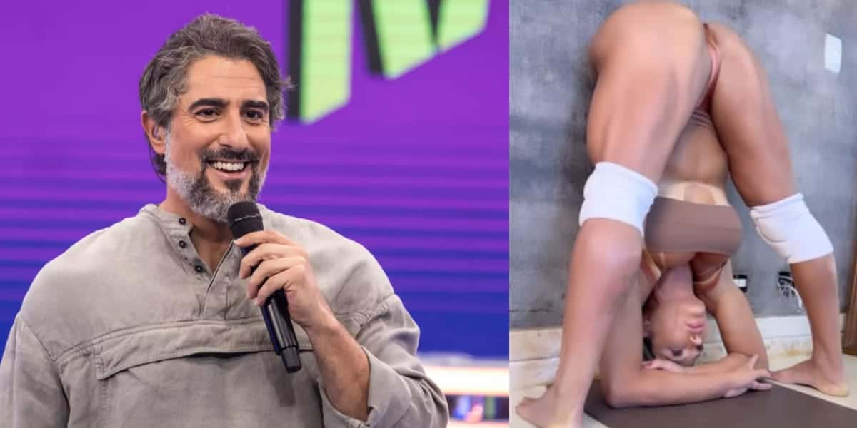 Marcos Mion fica chocado com vídeo de Gracyanne Barbosa (Reprodução: Montagem TV Foco)