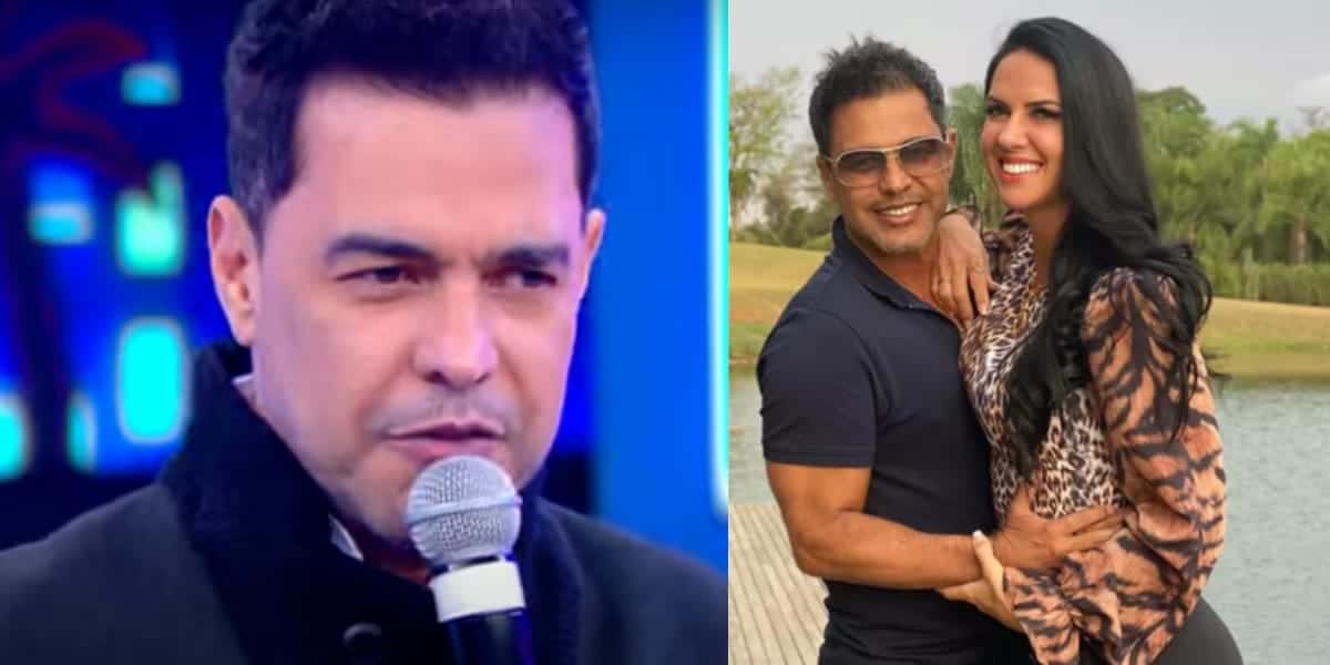 Zezé Di Camargo conta intimidade com Graciele Lacerda no programa do Ratinho (Reprodução: Montagem TV Foco)