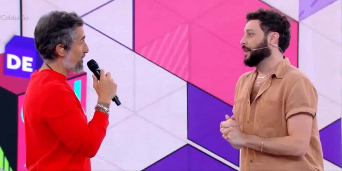 Pedroca Monteira fala do marido no Caldeirão (Foto: Reprodução)
