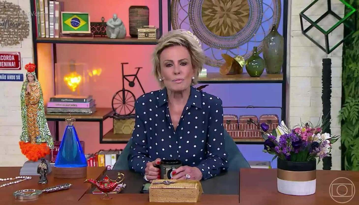Ana Maria Braga correu para os estúdios da Globo após a morte de Jô Soares- Foto: Reprodução/Globo