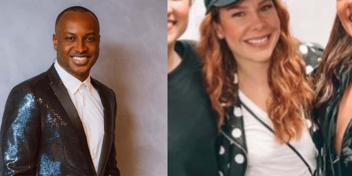 Thiaguinho surge em foto com Fernanda Souza e atual namorada da atriz, e se declara: "Uma lição" - Reprodução
