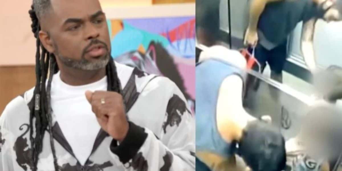 Durante o "Encontro", o apresentador Manoel Soares não poupou palavras para descrever o que estava sentindo diante das imagens de agressão à criança - Reprodução