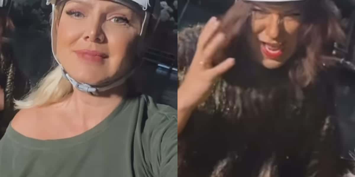 Eliana surge em abismo com Narcisa apavorada ao fundo (Reprodução: Instagram)