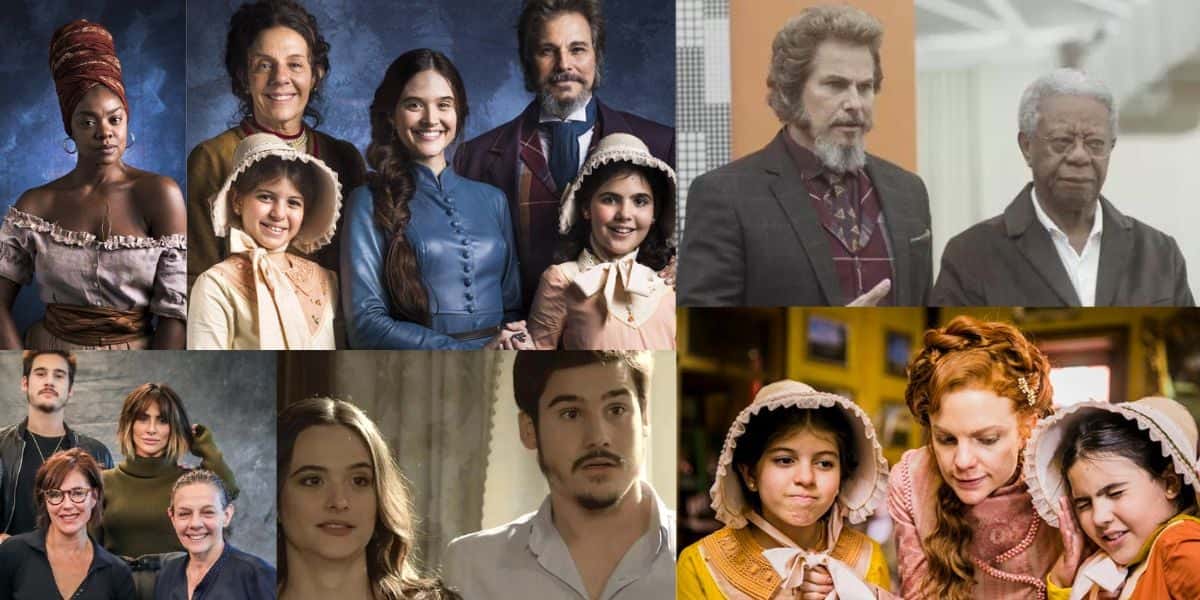 Elenco de "O Tempo Não Para", novela da Globo (Reprodução)