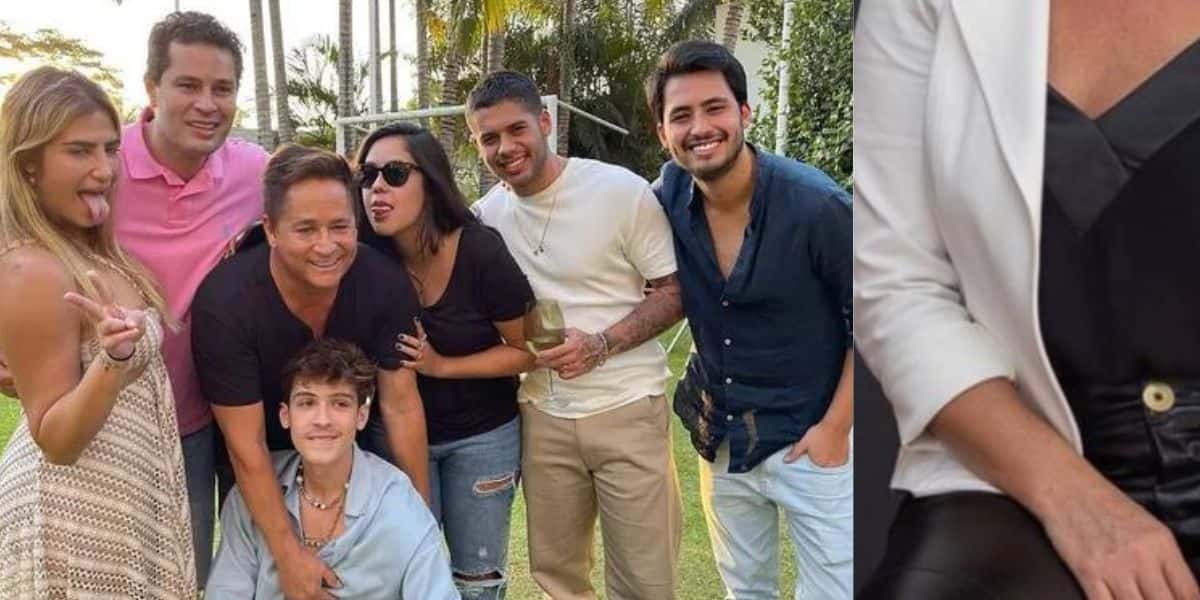 Leonardo ao lado de seus filhos (Reprodução)