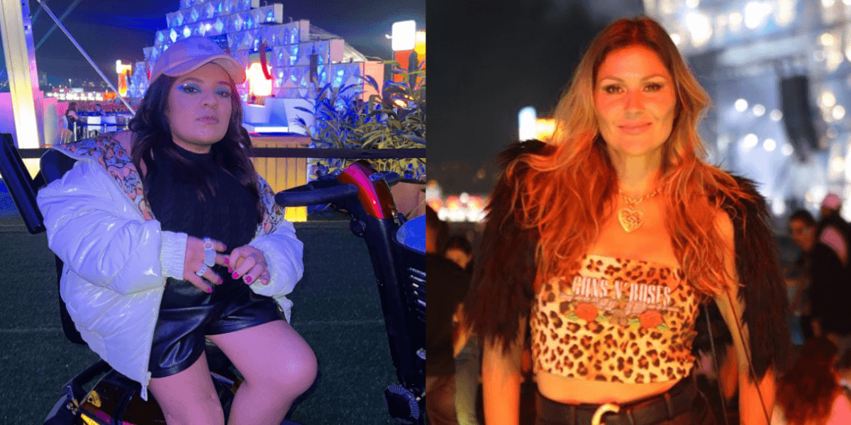 Pequena Lo e Ellen Jabour no Rock in Rio (Foto: Reprodução)