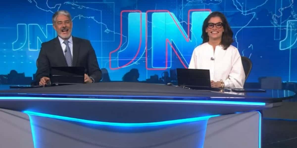 William Bonner e Renata Vasconcellos no "Jornal Nacional" (Foto: Reprodução/TV Globo)