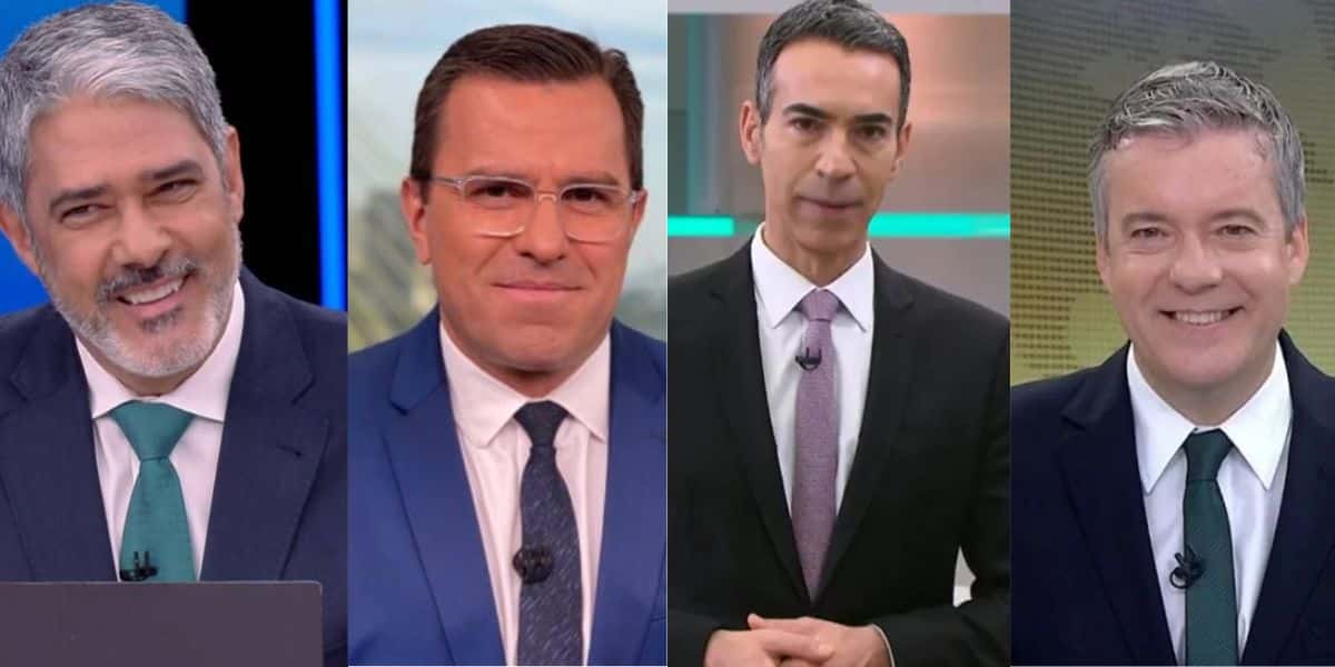 O salário que Bonner, Bocardi, Tralli e Kovalick recebem na Globo, é difícil de conseguir acreditar - Foto Reprodução