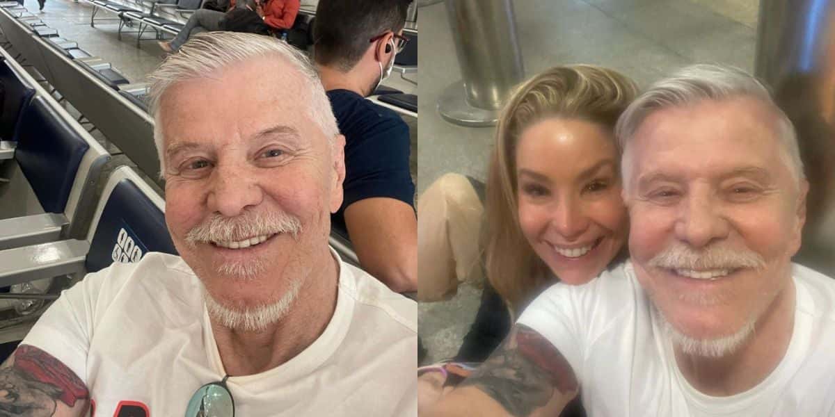 Miguel Falabella e Danielle Winits ficaram presos no aeroporto (Reprodução)