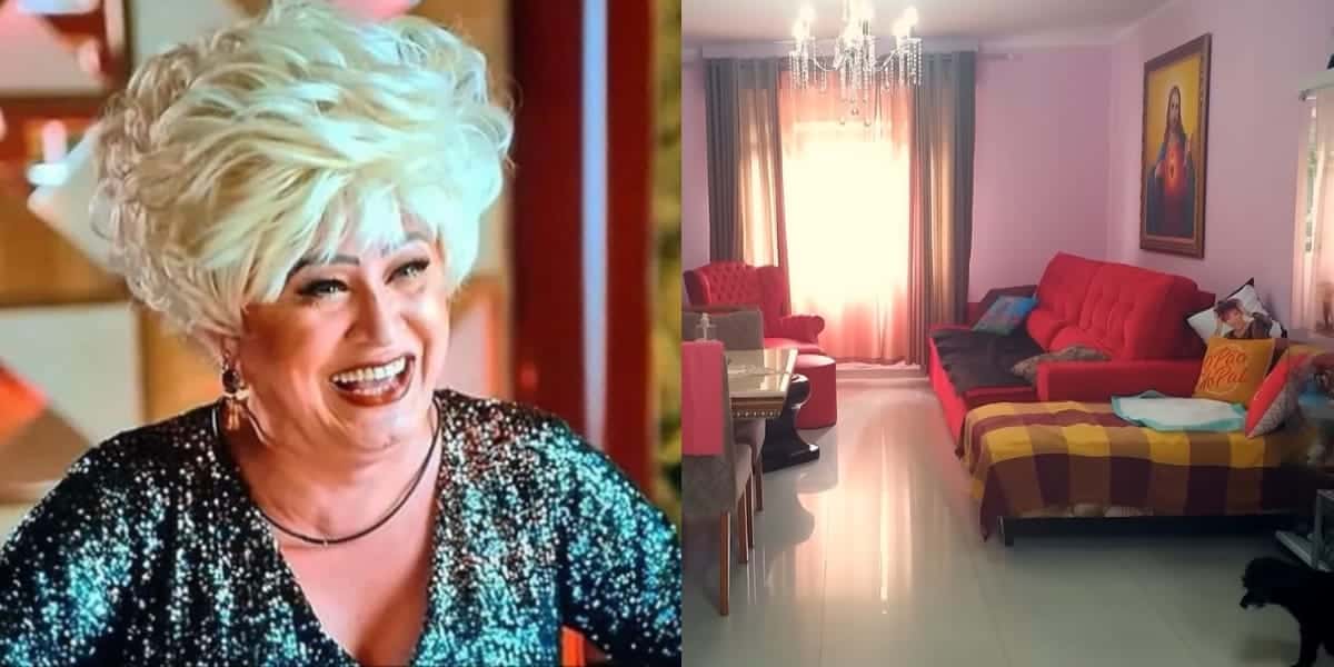 Nany People mostra sua casa com tudo rosa e coleção de bonecas (Reprodução: Montagem TV Foco)