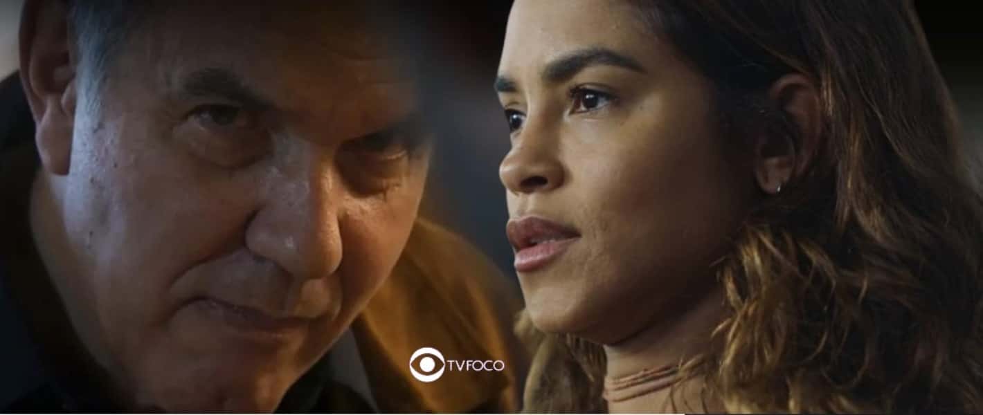 Travessia - Para defender a felicidade de Chiara (Jade Picon), Guerra (Humberto Martins) toma atitude cruel em relação à Brisa (Lucy Alves) (Foto: Reprodução / Globo / Montagem TV Foco)