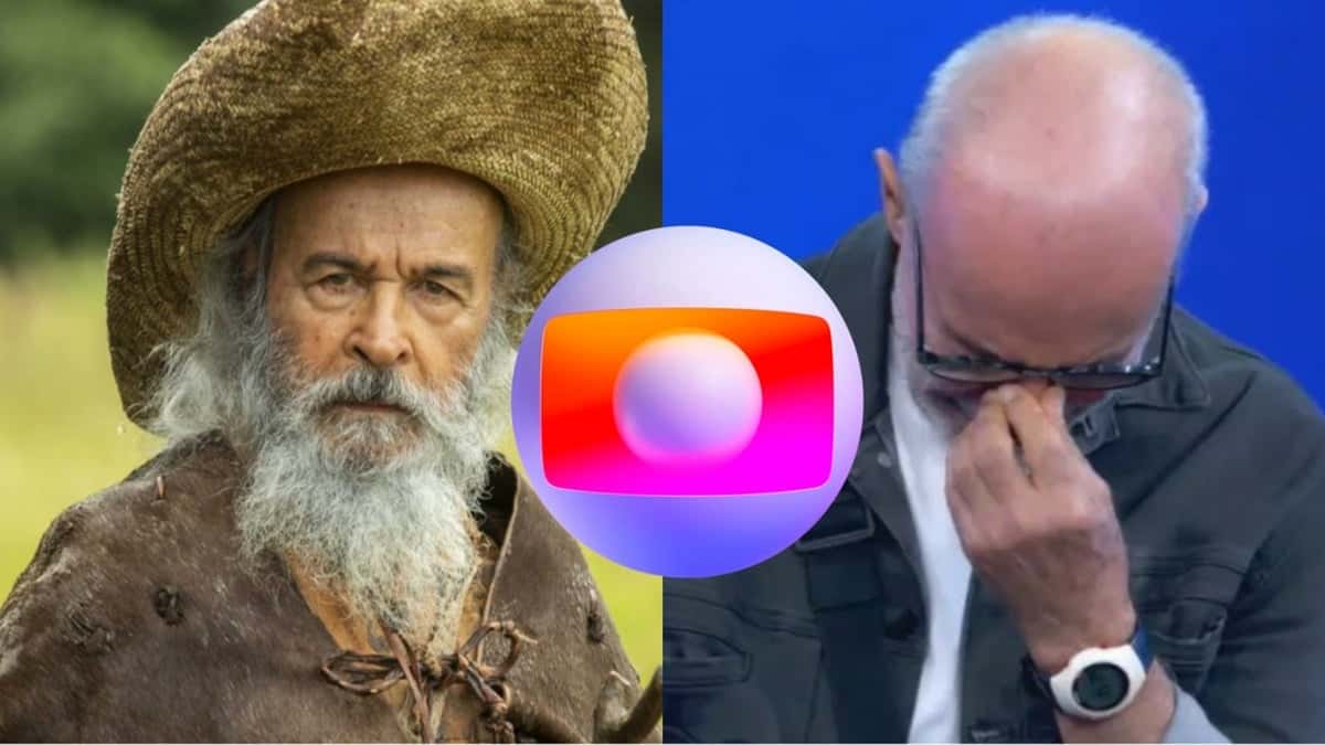 Osmar Prado deu vida ao Velho do Rio e chorou no Domingão (Reprodução/ Globo)
