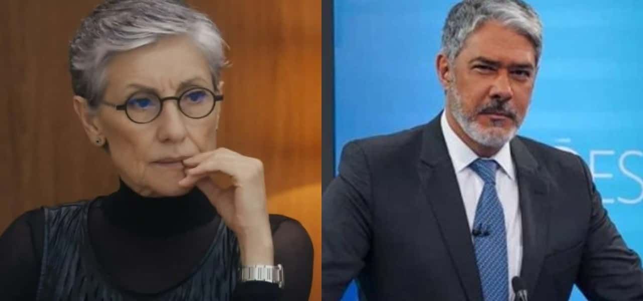 Cassia Kis teria disseminado ataques contra jornalistas da Globo e até William Bonner seria um dos citados- Foto: Montagem/TV Foco