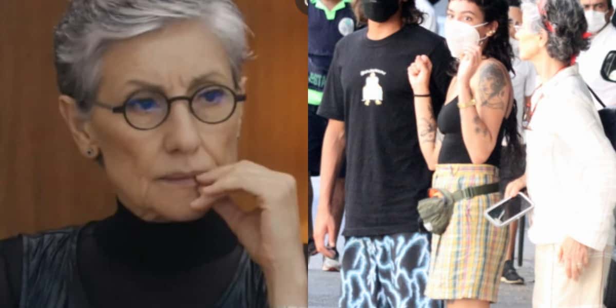 Cássia Kis foi flagrada ao lado dos filhos em clique raro (Foto: Reprodução/Montagem)
