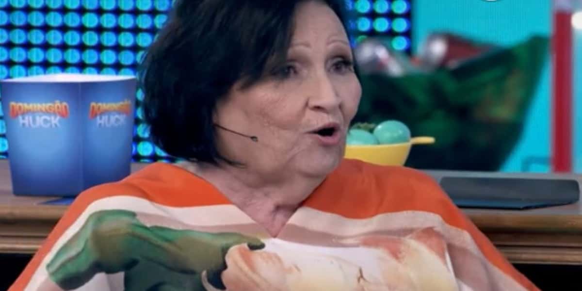Dona Déa Lúcia no 'Domingão' (Foto: Reprodução)