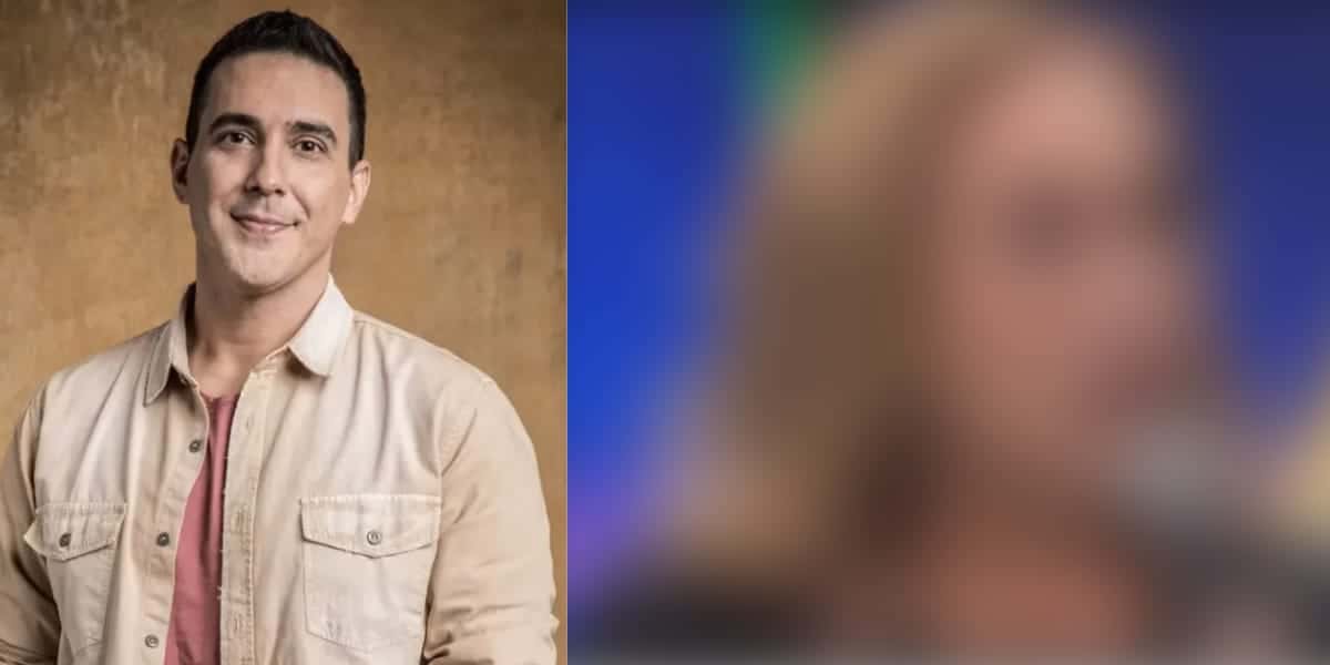 André Mattos teve segredo revelado ao vivo por apresentadora (Reprodução: Montagem TV Foco)