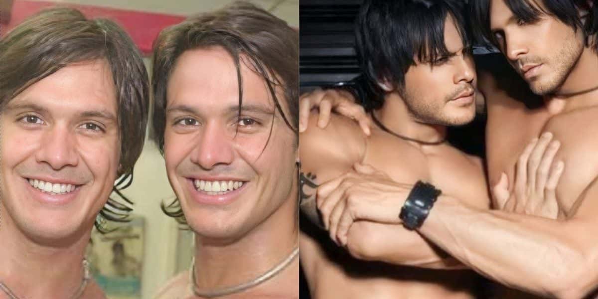 Os gêmeos Flávio e Gustavo exalavam sensualidade no passado (Reprodução/ Montagem)