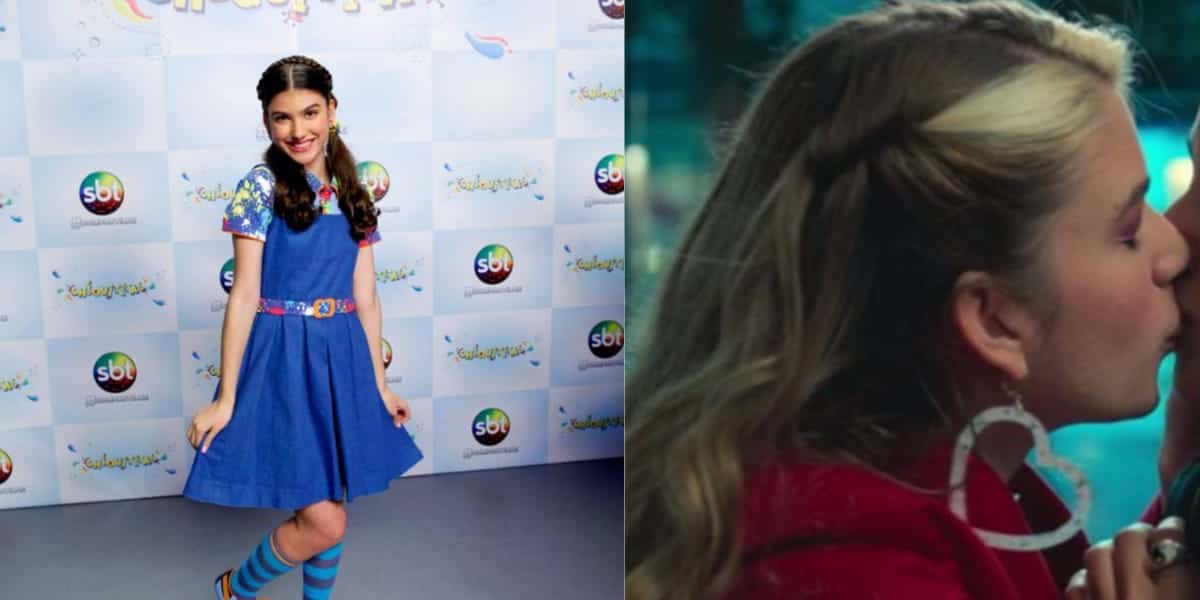 Mila, de Chiquititas cresceu e beijou outra mulher em cena de novela (Reprodução: Montagem TV Foco)