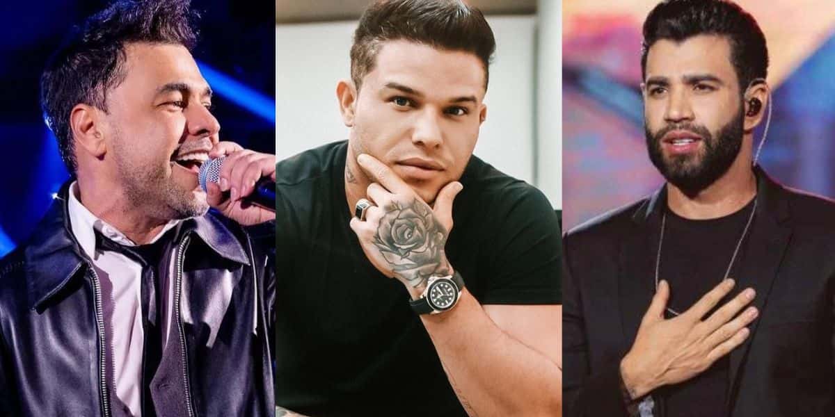 Zezé Di Camargo, Tierry e Gusttavo Lima (Reprodução)