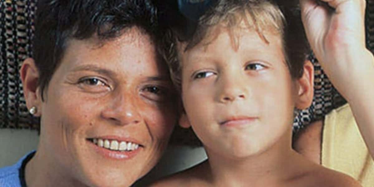 Cássia Eller e o filho, Chico (Foto: Reprodução)