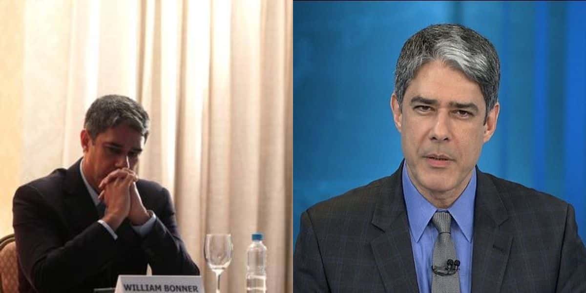 William Bonner se emocionou ao vivo (Reprodução)