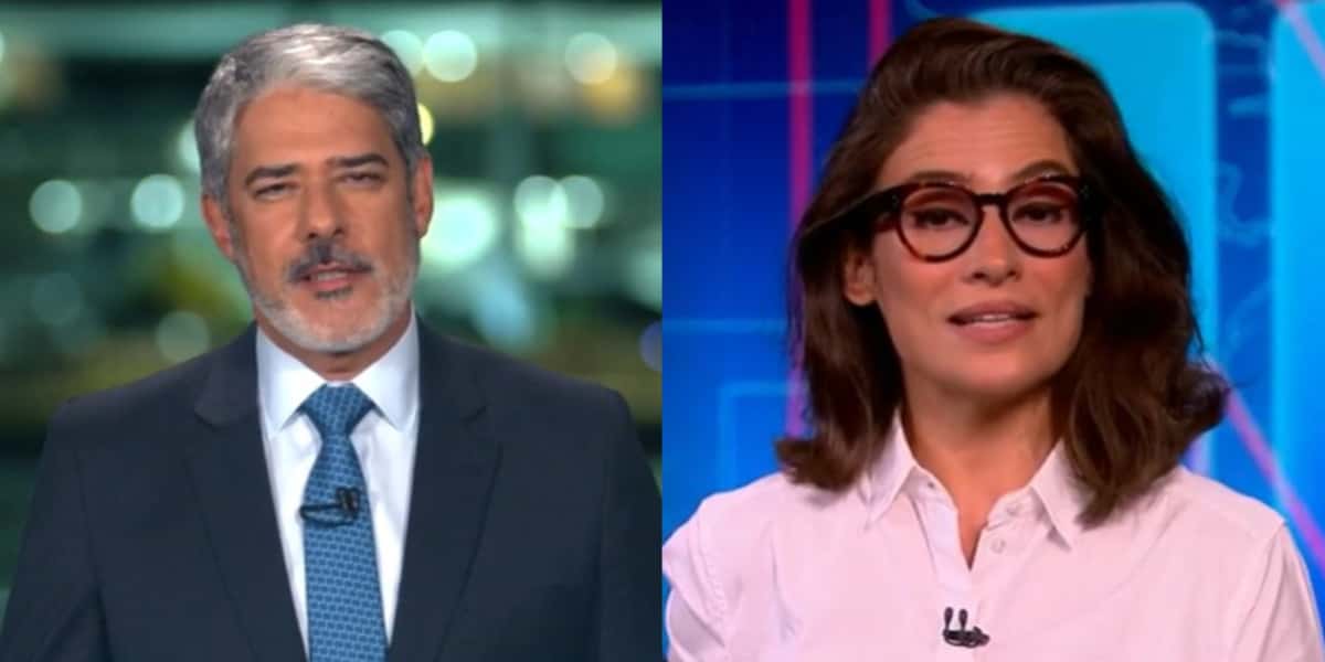 William Bonner e Renata Vasconcellos comandam o Jornal Nacional (Foto: Reprodução)