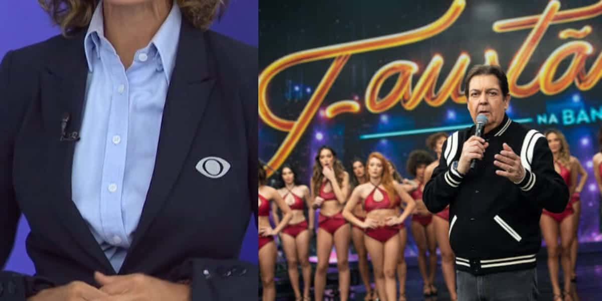 Estrela da Band e Faustão (Reprodução: Montagem TV Foco)