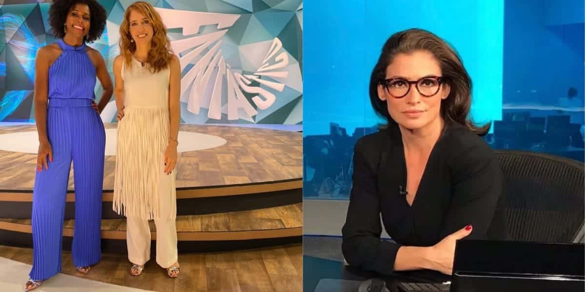Maju Coutinho, Poliana Abritta e Renata Vasconcellos (Reprodução: Montagem TV Foco)