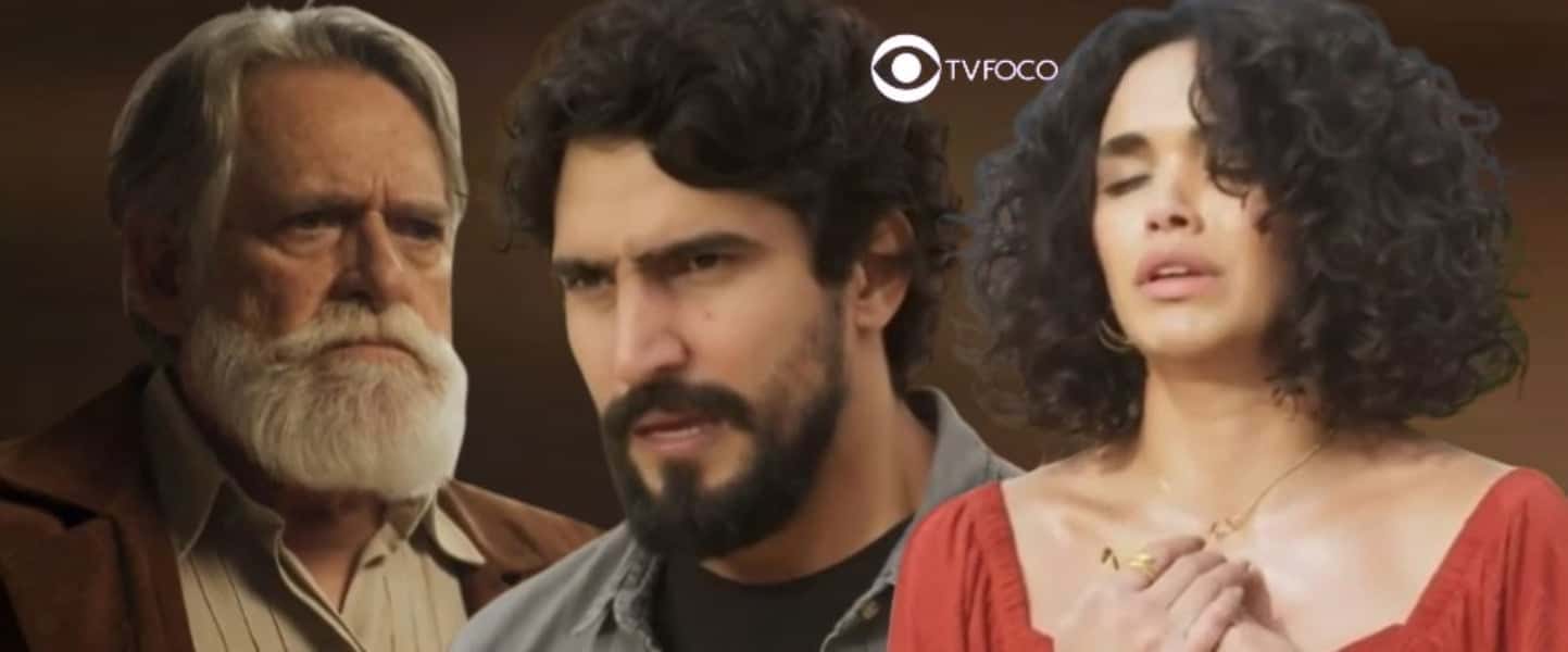 Mar do Sertão - Coronel impede tragédia, Tertulinho solta fogo pelas ventas e Xaviera desvenda mistério (Foto: Reprodução / Globo / Montagem TV Foco)