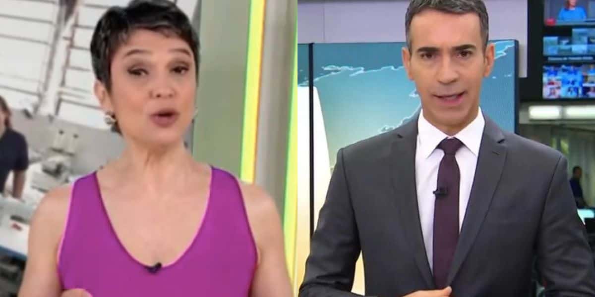 Sandra Annenberg e César Tralli (Reprodução)