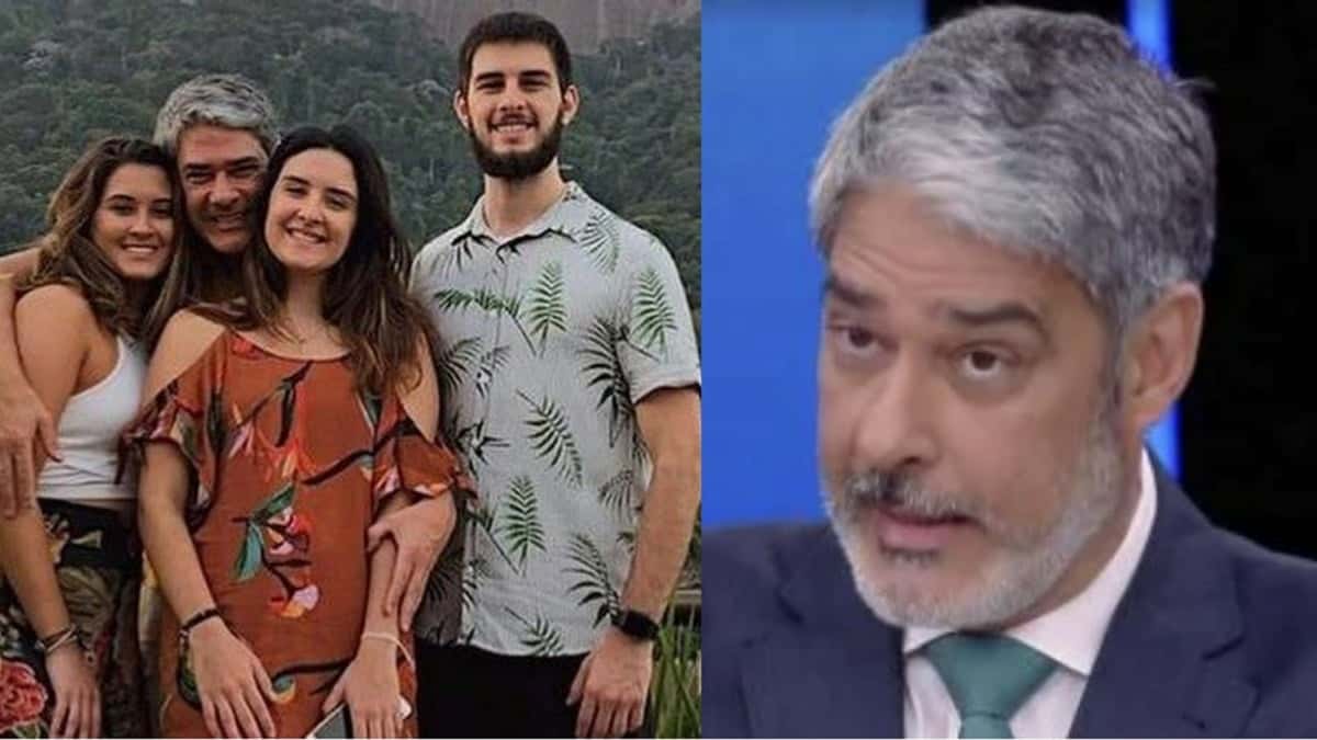 Os trigêmeos de William Bonner, do Jornal Nacional (Reprodução/ Globo)