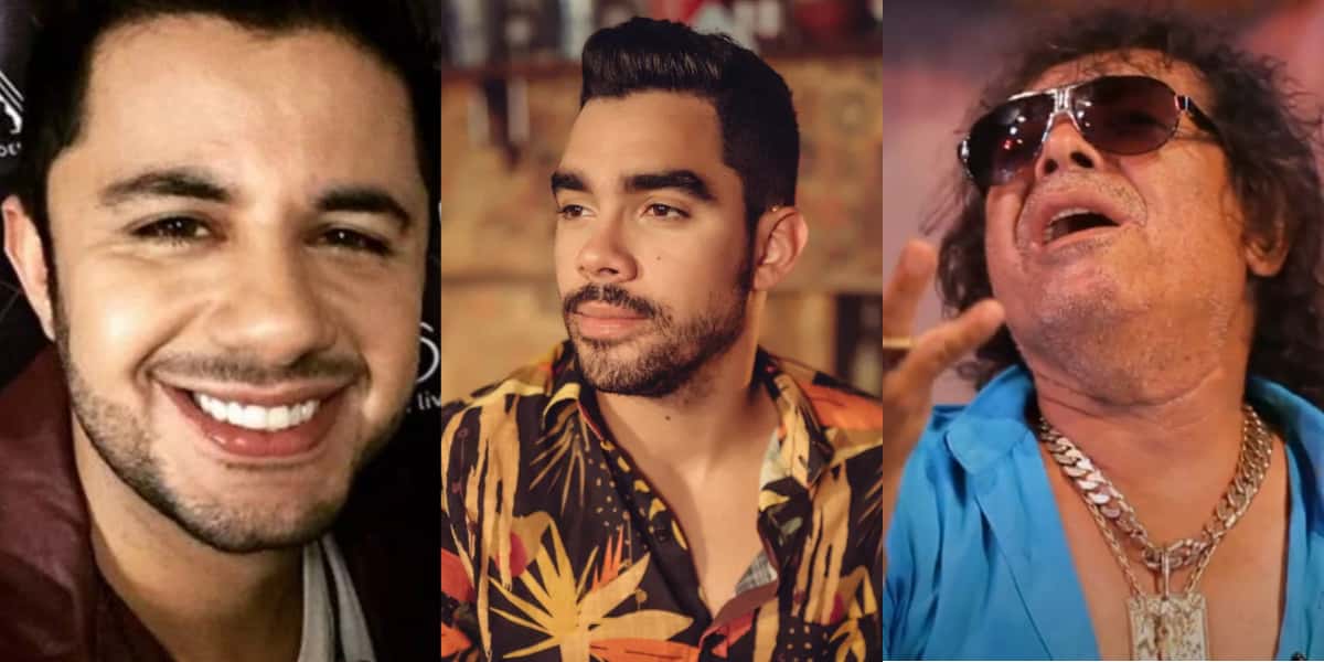 Cristiano Araújo, Gabriel Diniz e José Rico (Imagem: Montagem/TV Foco)